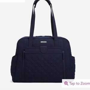 Vera Bradley Large Stroll Around Diaper Bag in Microfiber Classic Navy NWT